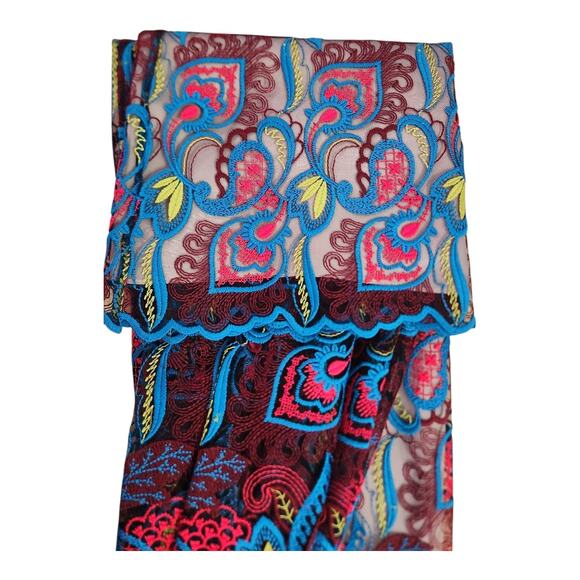 Mi Jong Lee Lace Bell Sleeve Knee Length Luxury New York City Dress Women Size 6 - Picture 3 of 8